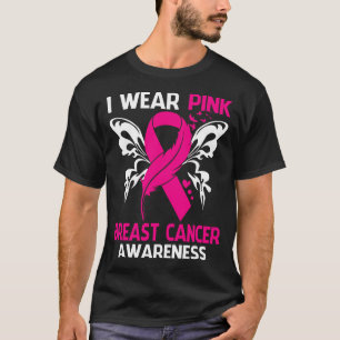 I Wear White For BREAST CANCER Awareness T-Shirt