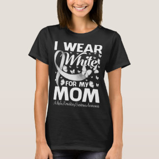I Wear White For My Mum Multiple Hereditary T-Shirt