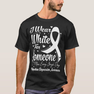 I Wear White For POSTPARTUM DEPRESSION Awareness T-Shirt