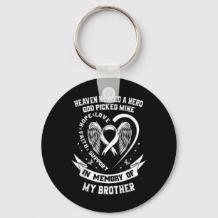 I Wear White In Memory Of My Brother Lung Cancer A Key Ring