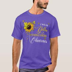 I Wear Yellow Ewings Sarcoma Awareness Sunflower T-Shirt