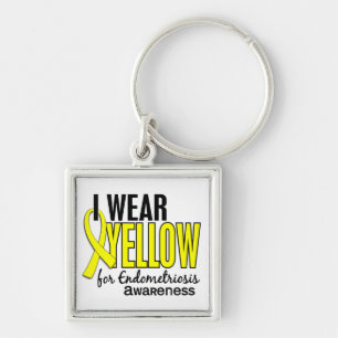 I Wear Yellow For Awareness 10 Endometriosis Key Ring