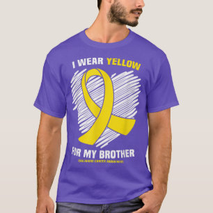 I Wear Yellow For My Brother Childhood Cancer Awar T-Shirt