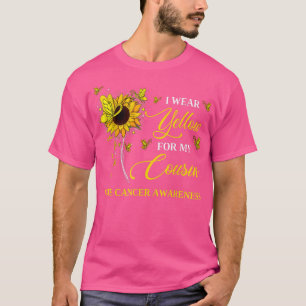 I Wear Yellow For My Cousin Bone Cancer Awareness  T-Shirt