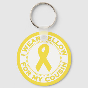 I Wear Yellow For My Cousin Key Ring