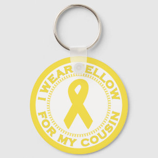 I Wear Yellow For My Cousin Key Ring