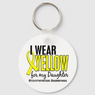 I Wear Yellow For My Daughter 10 Endometriosis Key Ring