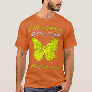 I Wear Yellow For My Granddaughter Childhood Cance T-Shirt