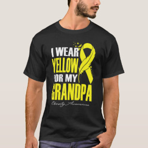 I Wear Yellow For My Grandpa Obesity Awareness Fea T-Shirt