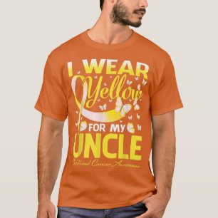 I Wear Yellow For My Uncle Childhood Cancer Awaren T-Shirt