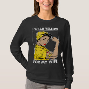 I Wear Yellow For My Wife Endometriosis Awareness T-Shirt