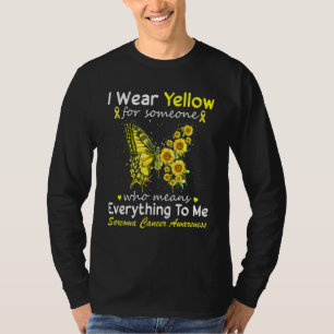 I Wear Yellow For Sarcoma Awareness Sarcoma Suppor T-Shirt