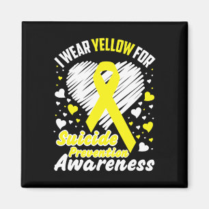I Wear Yellow For Suicide Prevention Awareness Magnet