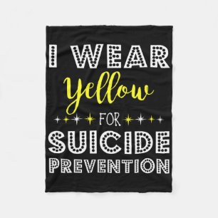 I Wear Yellow For Suicide Prevention Awareness Sup Fleece Blanket