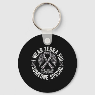 I Wear Zebra For Someone Special Rare Disease Awar Key Ring
