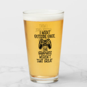 I Went Outside - Funny Gamer Glass