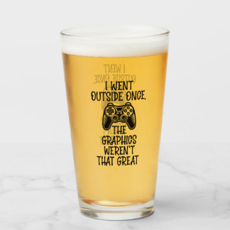 I Went Outside - Funny Gamer Glass