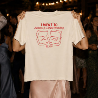 I Went To Custom Names Wedding Rings, Band Box Red T-Shirt