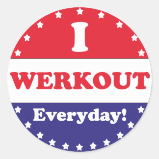 I Werkout Everyday Stickers