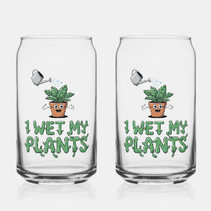 I Wet My Plants - Funny Gardening Design Can Glass