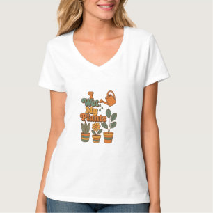 I Wet My Plants – Retro 70s Stripes T-Shirt