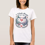 I Whale Always Love You Cute Couple Whale T-Shirt<br><div class="desc">Celebrate your deep-sea love with this adorable "I Whale Always Love You" design. Featuring two sweet whimsical whales surrounded by soft pink hearts, rainbow bubbles, and a delicate botanical wreath, this illustration is the perfect blend of nautical charm and romantic pun. It’s an ideal choice for Valentine's Day, anniversaries, or...</div>