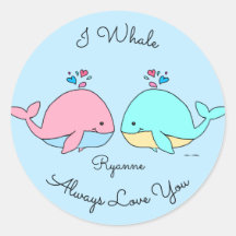 I Whale Always Love You Cute Kawaii Baby Blue