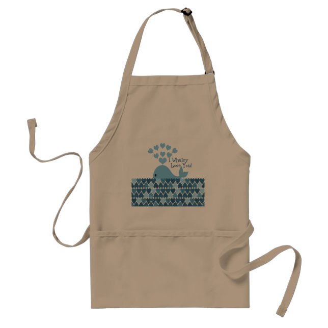 I Whaley Love You! Blue Standard Apron (Front)