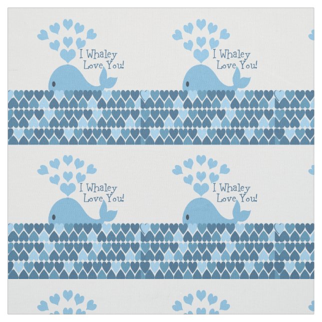 I whaley love you fabric (Swatch)