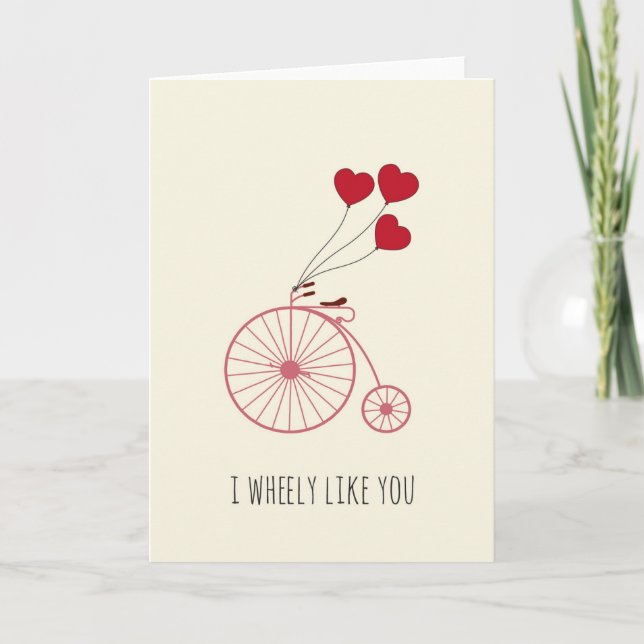 I Wheely Like You | Valentines Cards (Front)