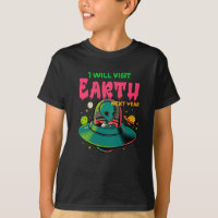 I Wil Visit Earth Next Year!!!! Alien in the UFO
