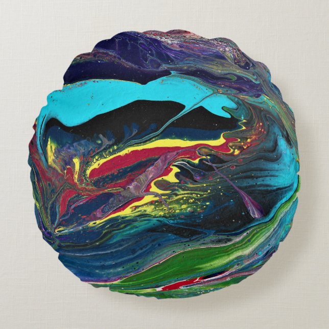 I Will 3 Wild Crazy Colourful Abstract Pillow (Front)