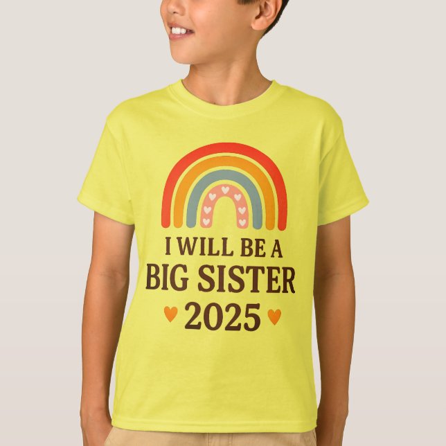 I will be a big sister 2025 T-Shirt (Front)