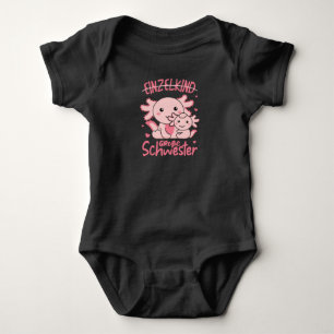 I Will Be Big Sister 2022 For Siblings axolotl Baby Bodysuit
