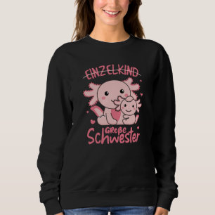 I Will Be Big Sister 2022 For Siblings axolotl Sweatshirt