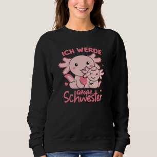 I Will Be Big Sister 2022 For Siblings axolotl Sweatshirt