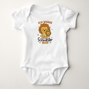 I Will Be Big Sister 2022 For Siblings Baby Bodysuit