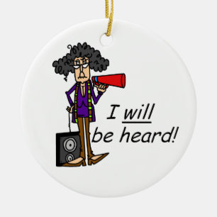 I WILL Be Heard Ceramic Tree Decoration