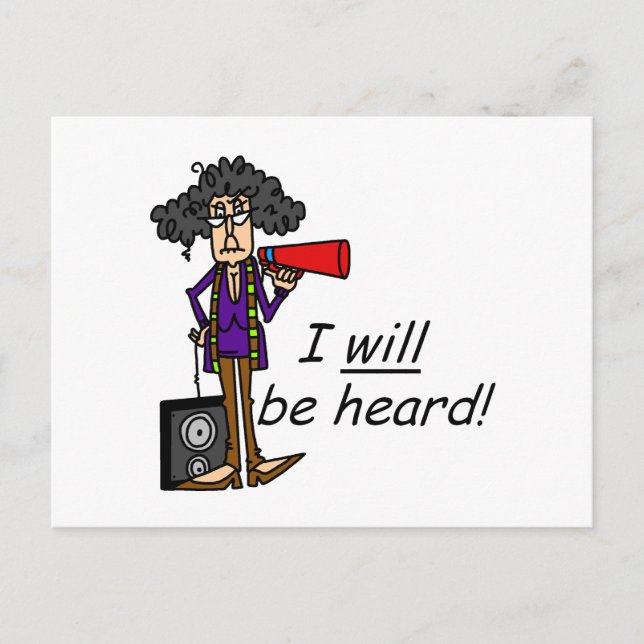 I WILL Be Heard Postcard (Front)