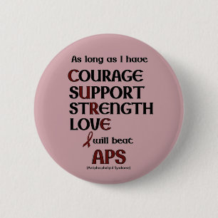 I will beat APS 6 Cm Round Badge