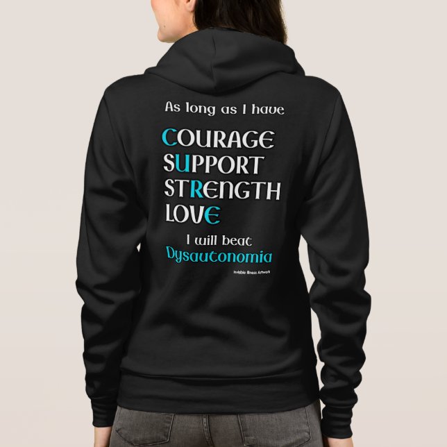 I Will Beat...Dysautonomia Hoodie (Back)