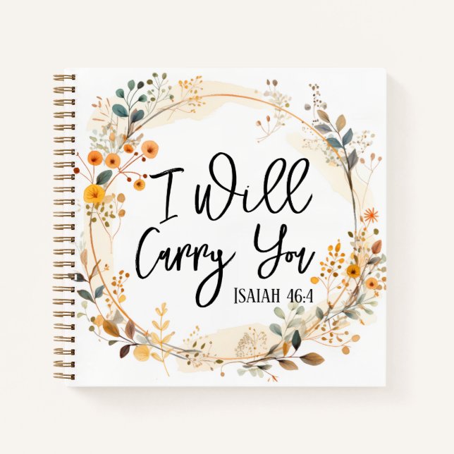 I Will Carry You  Notebook (Front)