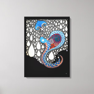 I Will Catch All Your Tears Umbrella Peacock Canvas Print