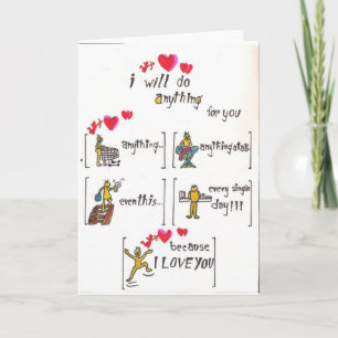 I will do anything for you holiday card