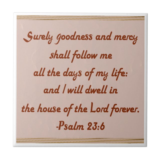 I Will Dwell in the House of the Lord Tile (Front)