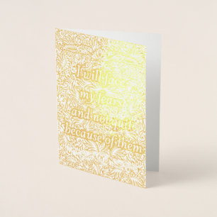 I will face my fears - Positive Quote´s Foil Card