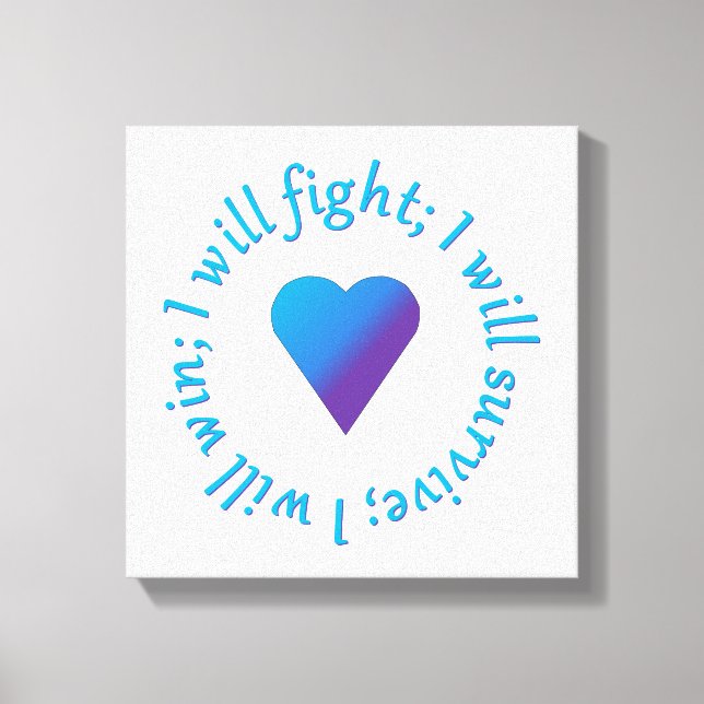 I WIll Fight Suicide Awareness Canvas Print (Front)