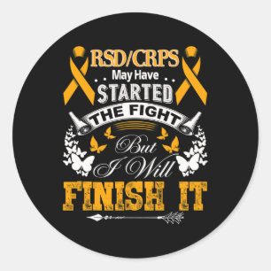 I Will Finish It Rsd Crps Awareness  Classic Round Sticker