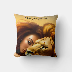 I Will Give You Rest Bible Quote Throw Pillow