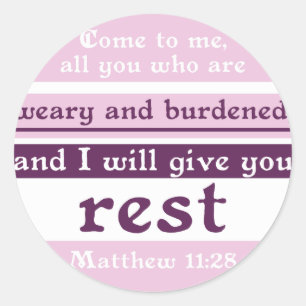 I Will Give You Rest Classic Round Sticker